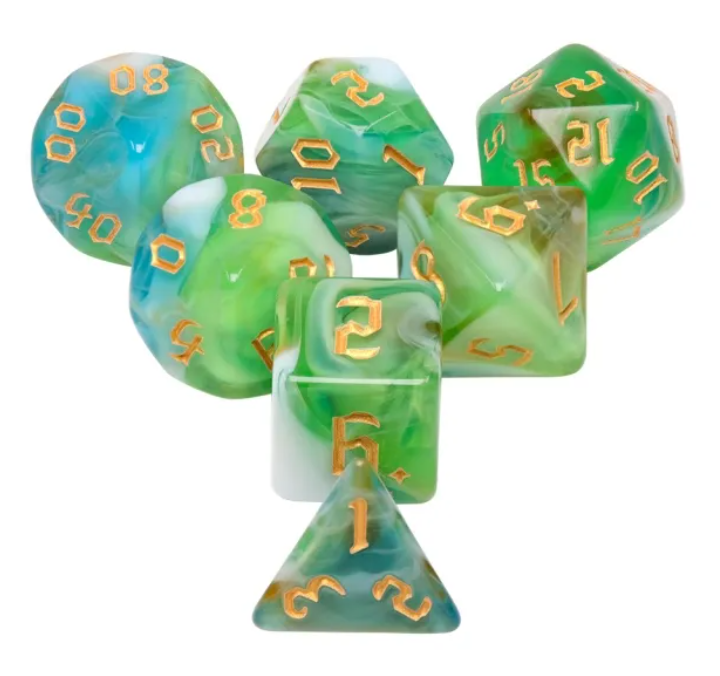 HD Gothic "Oberon" Blend Standard Dice Set