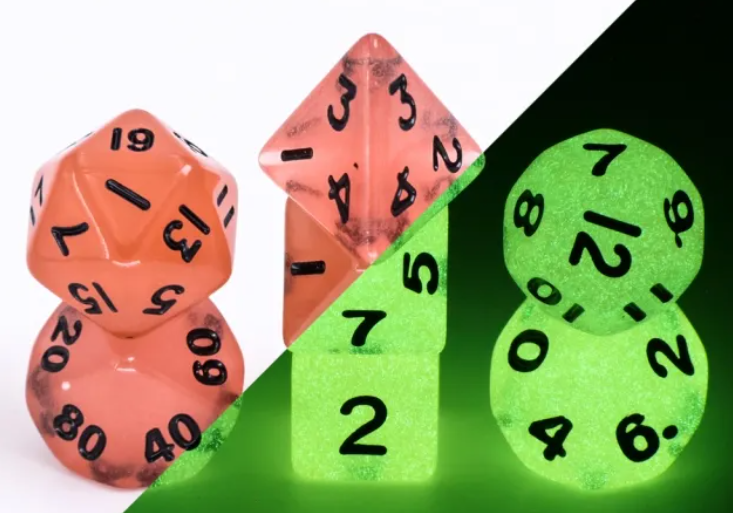 HD Mini Dice Set | Red Glow