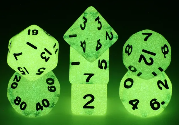 HD Mini Dice Set | Red Glow