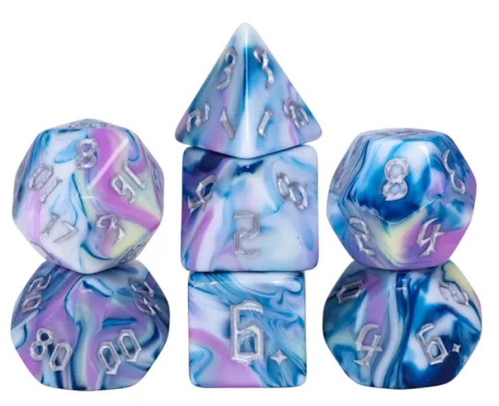 HD Gothic "Maab" Blend Standard Dice Set