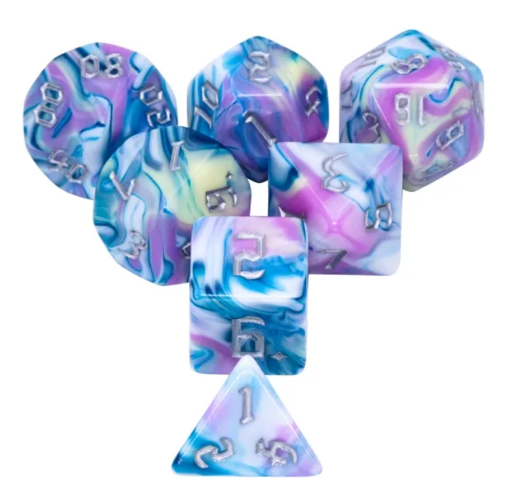 HD Gothic "Maab" Blend Standard Dice Set