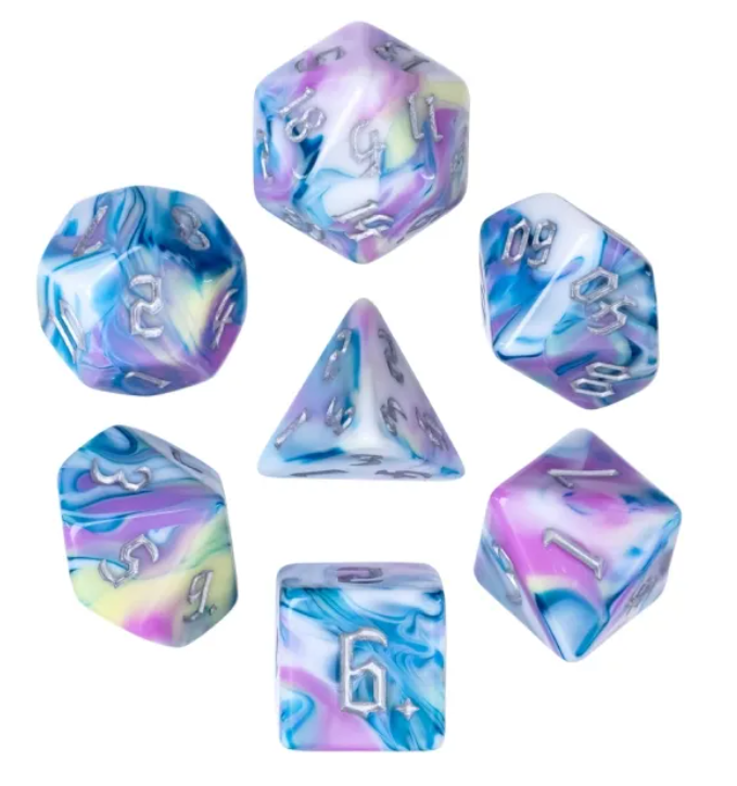HD Gothic "Maab" Blend Standard Dice Set