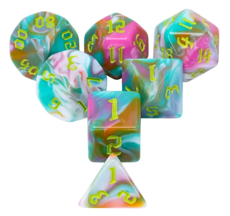 HD Gothic "Titania" Blend Standard Dice Set