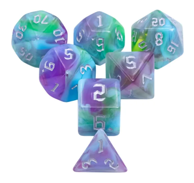 HD Gothic "Aurora" Blend Standard Dice Set