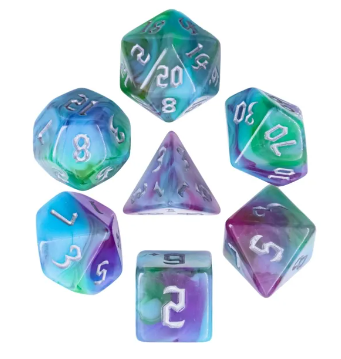 HD Gothic "Aurora" Blend Standard Dice Set
