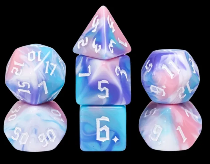HD Gothic "Nimue" Blend Standard Dice Set