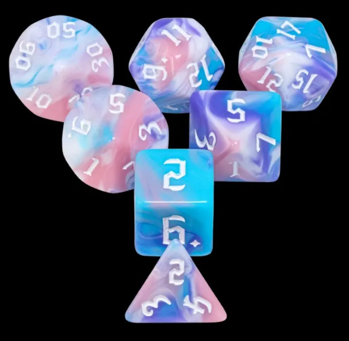 HD Gothic "Nimue" Blend Standard Dice Set