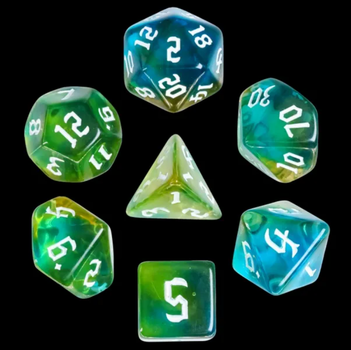 HD Gothic "Kelpie" Blend Standard Dice Set