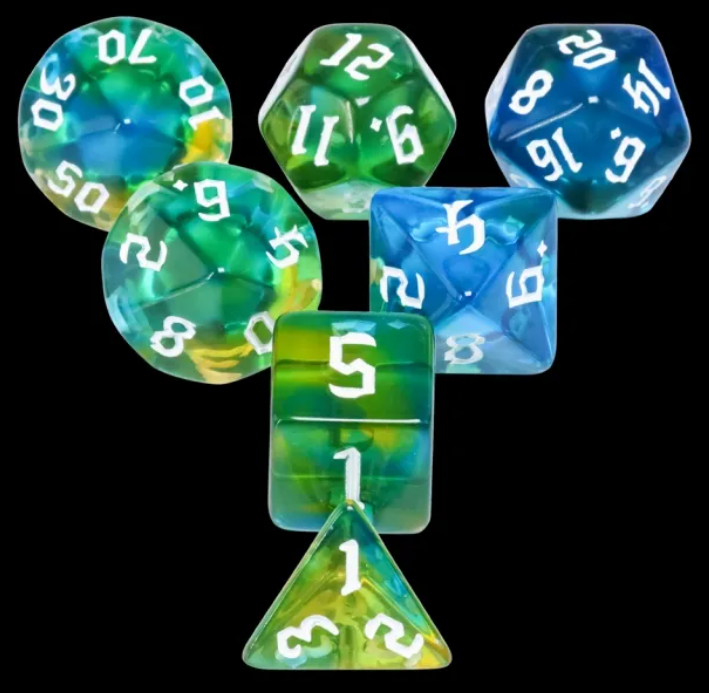 HD Gothic "Kelpie" Blend Standard Dice Set