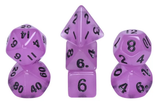 HD Mini Dice Set | Purple Glow