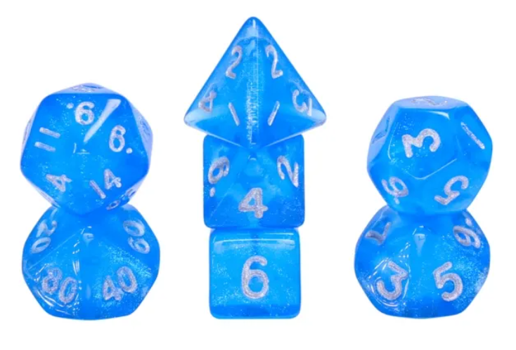 HD Mini Dice Set | Frosted Blueberry