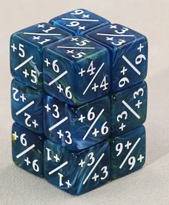 HD MTG 12D6 Positive Counter Dice Set | Hydromancer