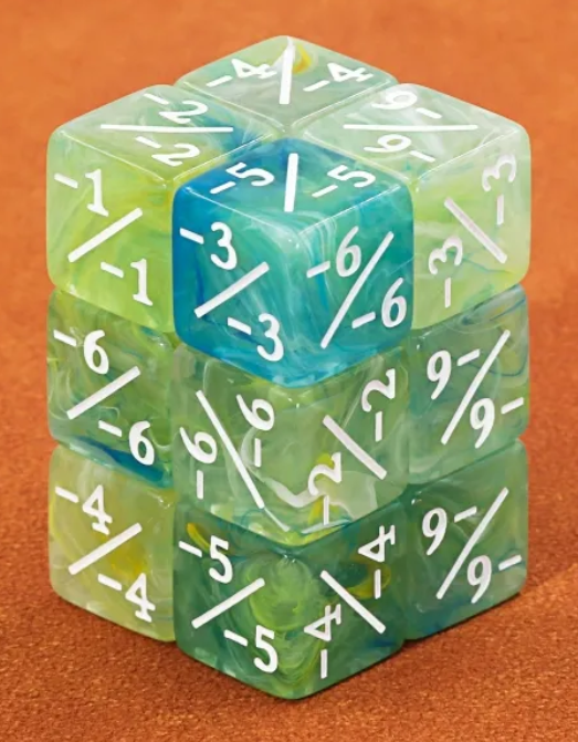 HD MTG 12D6 Negative Counter Dice Set | Aeromancer