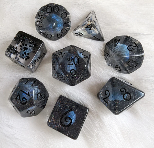 F&F 8pc Dice Set | Ink Cap Mushroom