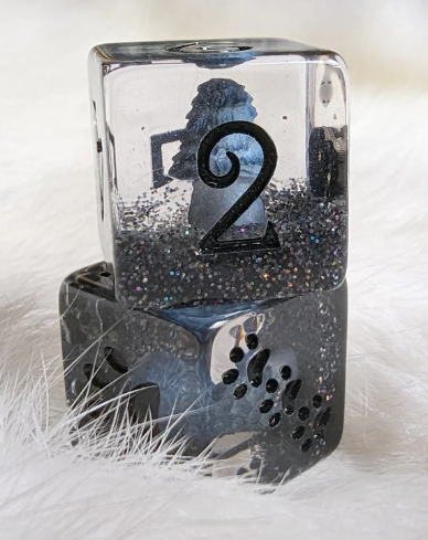F&F 8pc Dice Set | Ink Cap Mushroom