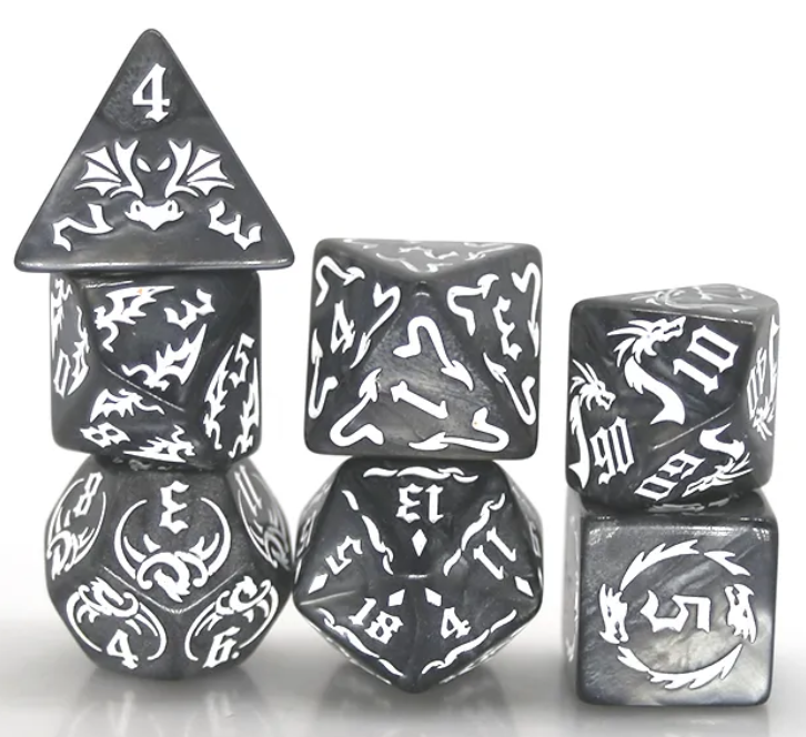 HS Opaque Standard Dice Set | Dragon's Flight