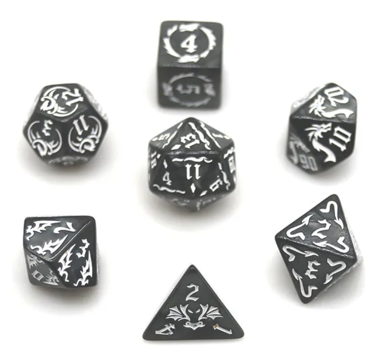 HS Opaque Standard Dice Set | Dragon's Flight