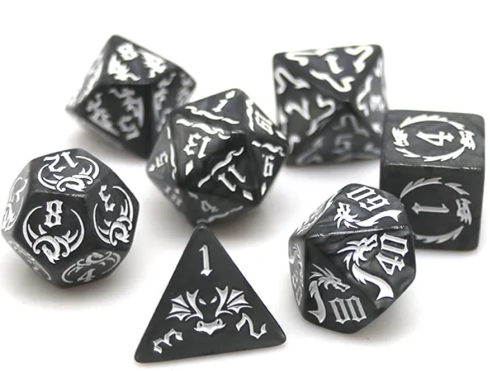 HS Opaque Standard Dice Set | Dragon's Flight