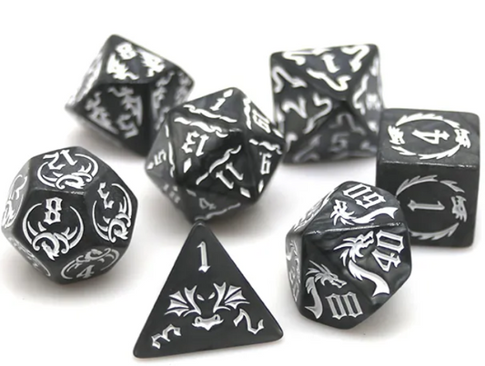 HS Opaque Standard Dice Set | Dragon's Flight