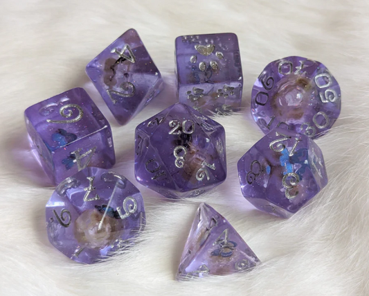 F&F 8pc Dice Set | Morphos Butterfly