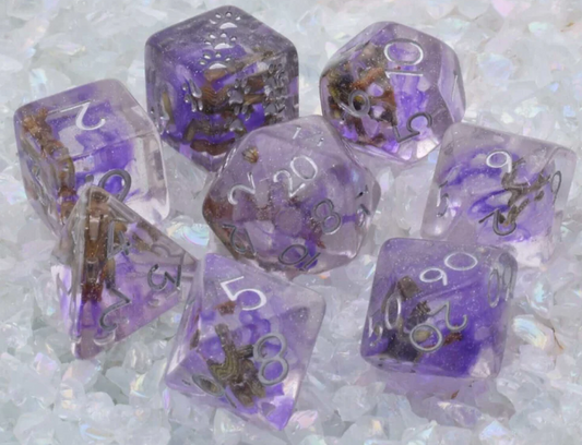 F&F 8pc Dice Set | Lavender