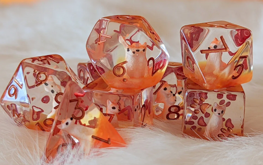F&F 8pc Dice Set | Red Fox