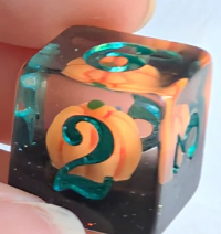 F&F 8pc Dice Set | Pumpkins