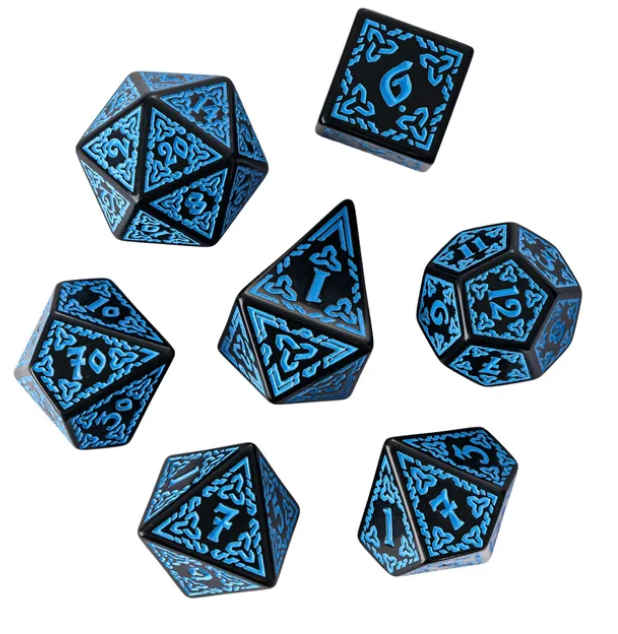 UD Opaque Standard Dice Set | Celtic Knot (Blue)