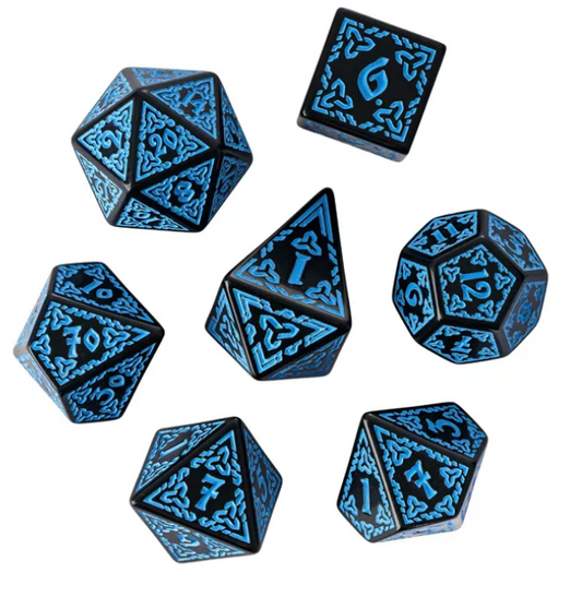 UD Opaque Standard Dice Set | Celtic Knot (Blue)