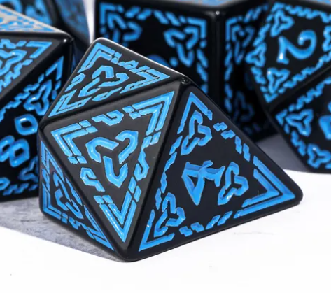UD Opaque Standard Dice Set | Celtic Knot (Blue)