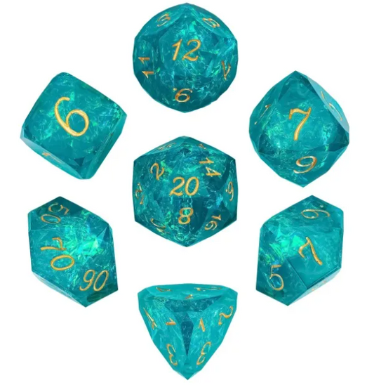 UD Faceted Resin Standard Dice Set | Poseidon's Boon