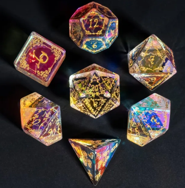 UD K9 Glass Standard Dice Set | Vines