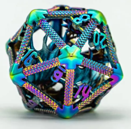 UD Hollow Metal Dragon D20 | Rainbow