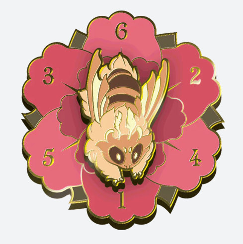D6 Vespon Spinning Pin | Flower
