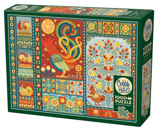 Scandi Chicken Quilt | 1000pc Puzzle