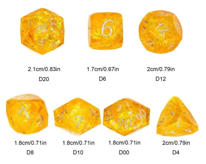 UD Faceted Resin Standard Dice Set | Hermes's Boon