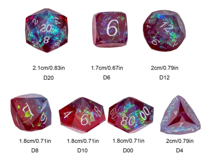 UD Faceted Resin Standard Dice Set | Chaos's Boon