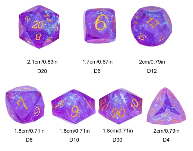 UD Faceted Resin Standard Dice Set | Dionysus's Boon
