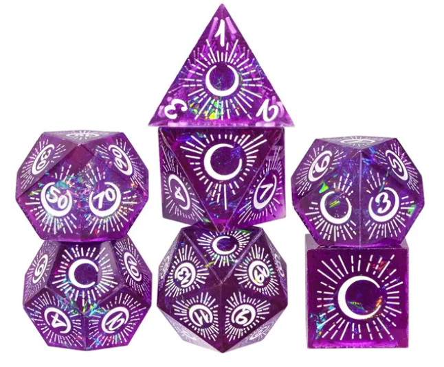 UD Resin Sharp Edge Standard Dice Set | Selene's Blessing