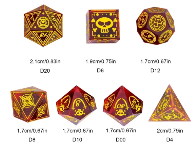 UD Resin Sharp Edge Standard Dice Set | Pirate