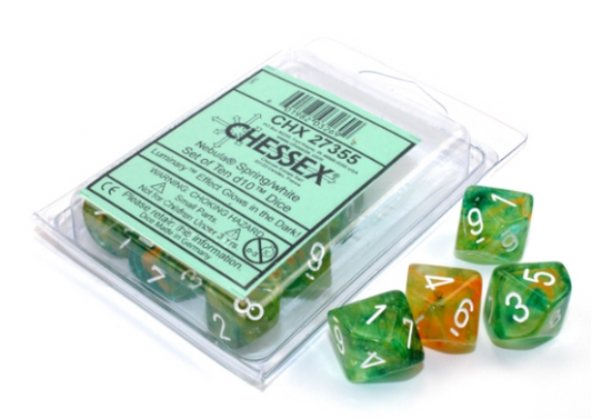 10D10 Nebula Series Dice Set | Luminary Spring