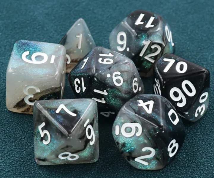 HD "Stellar" GLOW Galaxy Standard Dice Set
