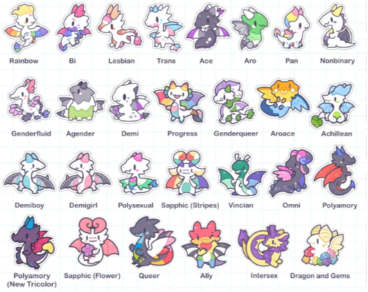 Chaobunny Arts Pride Dragon Stickers