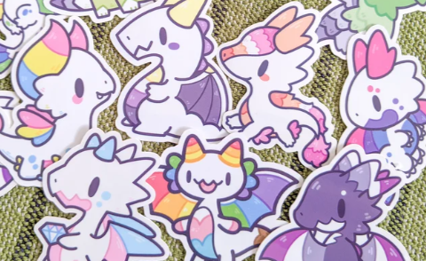 Chaobunny Arts Pride Dragon Stickers
