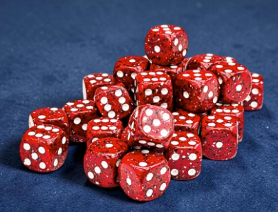 36D6 Speckled Dice Block | Lava
