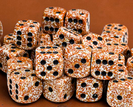 36D6 Speckled Dice Block | Rust