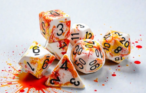 7DPoly Brush Series Dice Set | Sunrise