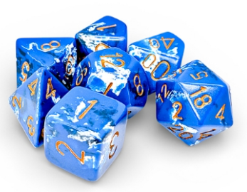 7DPoly Brush Series Dice Set | Wavebreak