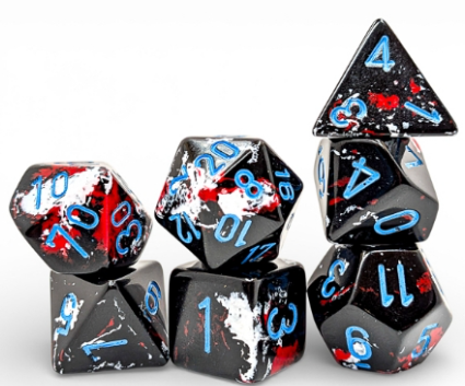 7DPoly Brush Series Dice Set | Dark Side