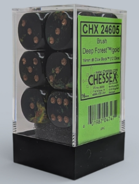 12D6 Brush Series Dice Block | Deep Forest